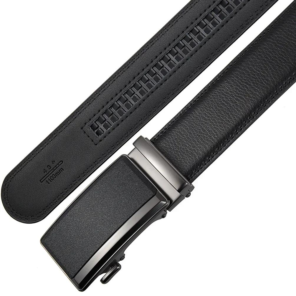Plus Size LANG Größe 130 140 150 160 170cm Herren Legierung Automatikschließe Gürtel Herren Echtes Leder Gürtel Luxus Designer Schwarz Braun