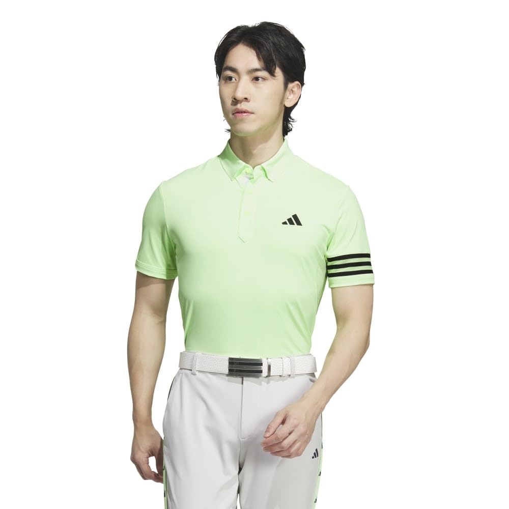 

Golf 3 Stripes Mesh Vent Polo Green Spark [Adidas Golf] Men s
