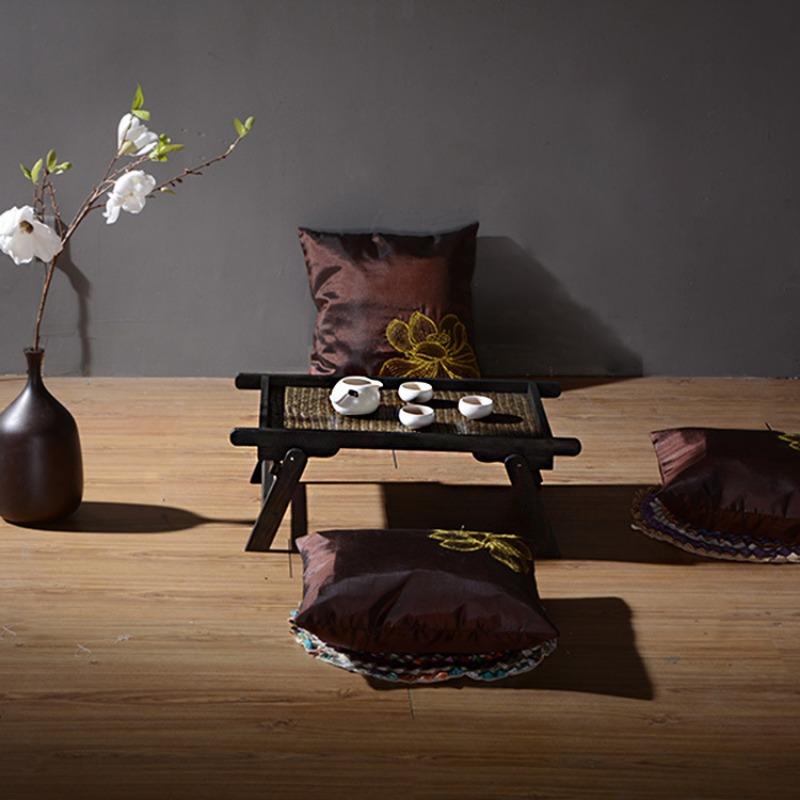 Mobili in Stile Asiatico Thailandese Sud-Est Casa Vassoio in Legno di Bambù Tavolino per Colazione Letto Vassoio di Servizio Gambe Pieghevoli Soggiorno