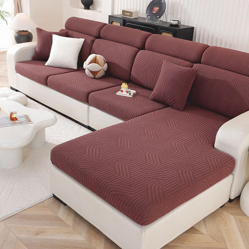 Lanmolife Jacquard Sofa Cushion Cover Spandex Non-Slip Sofa Covers Removable Machine Washable Furniture Covers For Home Decor