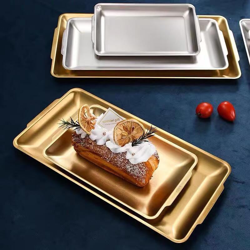 Premium Gold 304 Stainless Steel Serving Tray