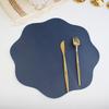 1Pcs Waterproof Non-Slip Kitchen Tableware Pad Flower Shaped Leather Placemats Heat-Resistant Place Mats Christmas Decor