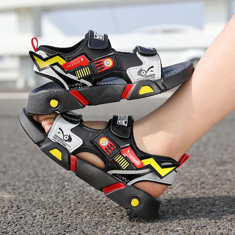

Children s sandals Boys beach shoes New sandals Soft sole Non-slip mecha sneakers Sandals 26