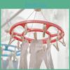 Versatile Circular Clothes Drying Rack With 16 Clips For Balcony Use