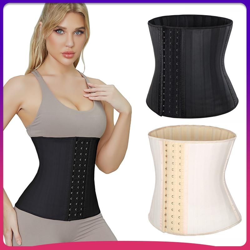 Glossy Latex 25 Bones Waist Trainer Buckle Fitness Tummy Control Body Shaper