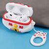 Silicone Cover for Apple AirPods Pro Bluetooth-compatible Earphones Lucky Cat Protective Case with Loop Strap