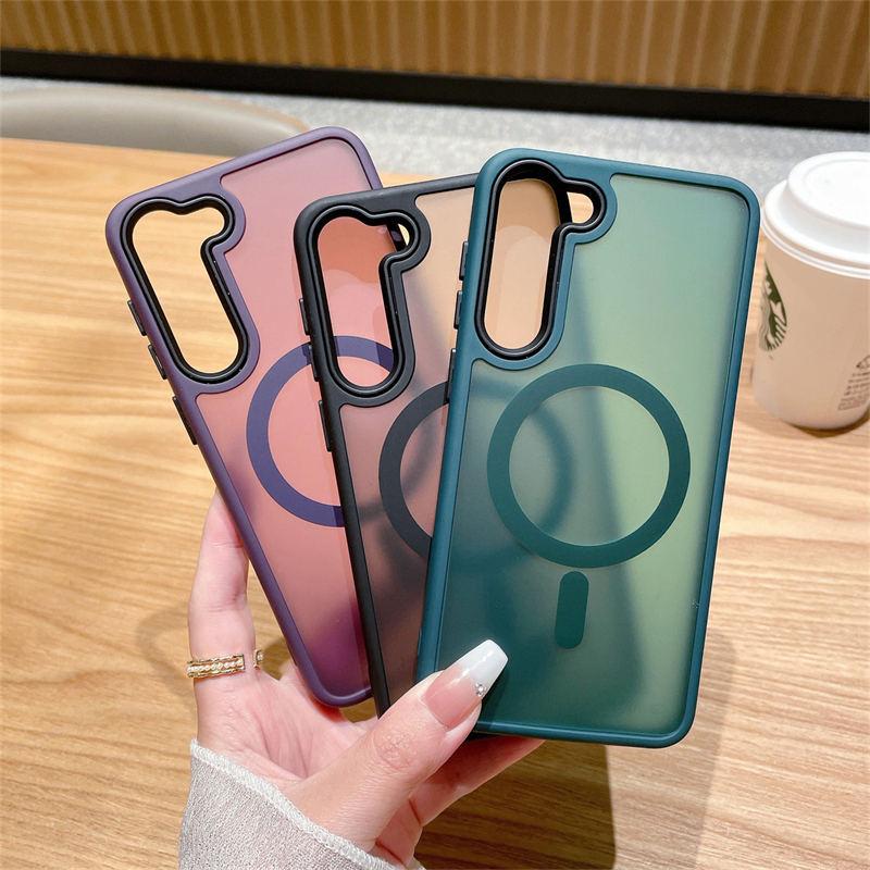 New Ultrathin Antiskid Translucent Case For Samsung Galaxy S25 S24 Ultra S23 S22 Plus S20 S21 FE Magsafe Magnetic Protect Cover
