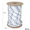 Double-braided rope with Pylen blue stitching, 10 meters, 10mm diameter, bobbin wound