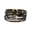 Hot and sexy leopard print magnetic buckle bracelet ins style design is sweet and cool exaggerated pu leather jewelry tide