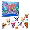 Pet Toys Adventní kalendář 2025, 24denní adventní kalendář s figurkami domácích mazlíčků na Vánoce, sběratelské akční figurky zvířat pes kočka hračky pro odpočítávání Vánoc