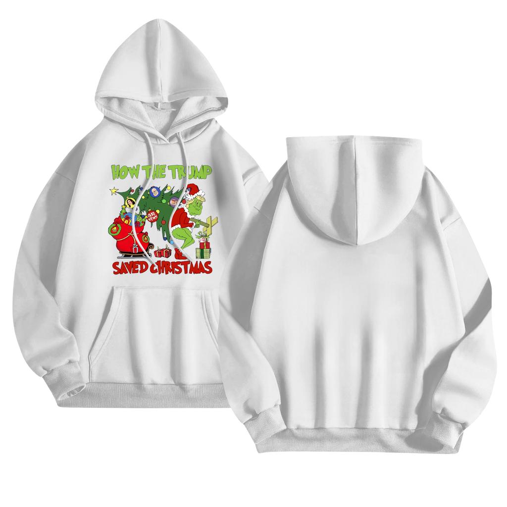 Women's Fashionable Casual Long-Sleeved Hooded Printed Sweatshirt