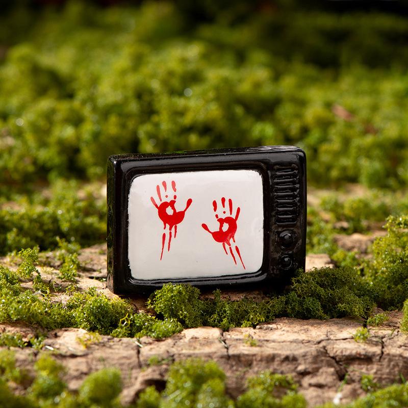 

Хэллоуин смолы призрак череп надгробие миниатюрные фигурки аксессуары для кукольного домика Хэллоуин домашний стол декор цветочного горшка