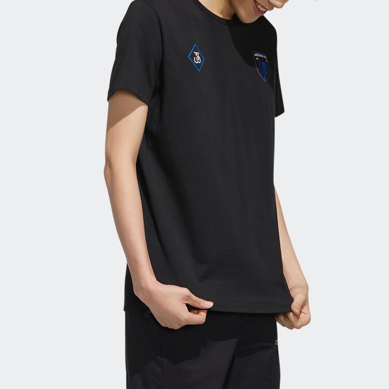 Adidas Neo Fun Print Sports Crew Neck T-Shirt Men Tops Black EI4529