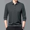 Spring Autumn Men Shirt Turn-down Collar Buttoned Long Sleeves Formal Business Style Office Meeting Top Mid-aged Men Daily Clothes