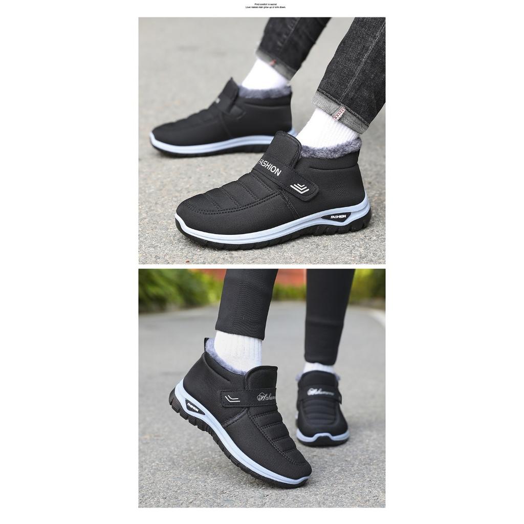 Cotton Shoes Women's Winter Snow Boots Velcro Women's Boots with Thick Fleece Short Boots for Warmth Outdoor Cotton Boots