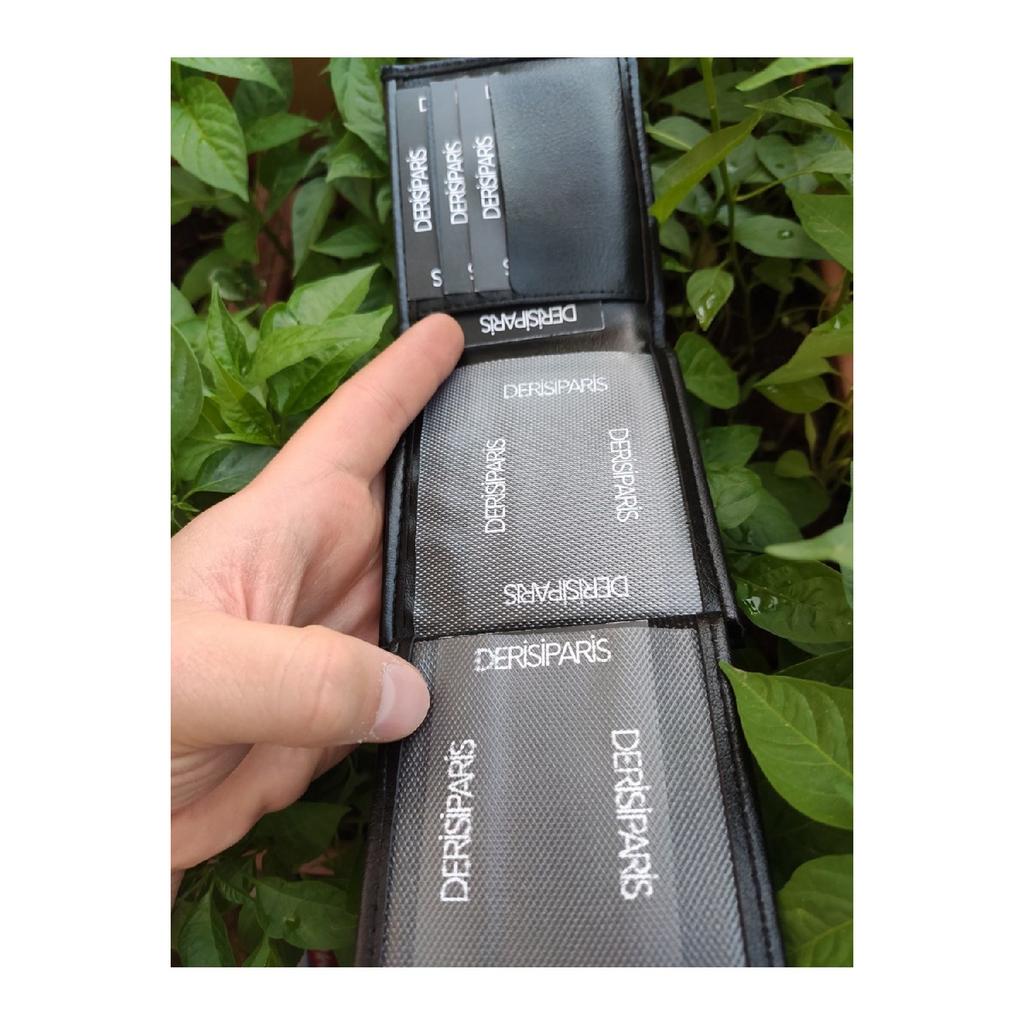 Portefeuille Homme Noir Nom Imprimé Personnalisé