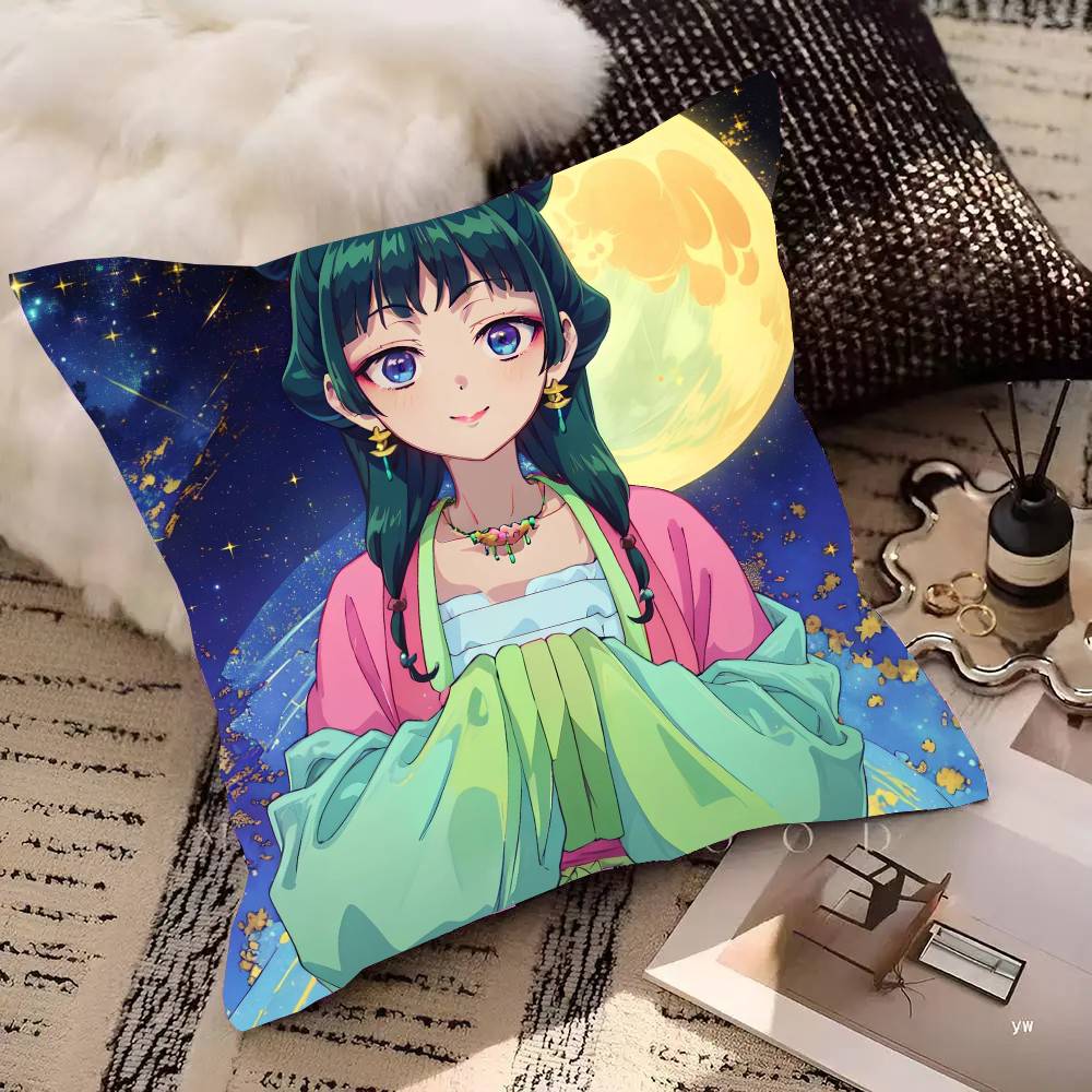 Maomao Animation The Apothecary Diaries Pillow Case Fashion Square Pillowcase Bedroom Sofa Room Ins Decoration Leisure