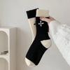 Princess Style Socks for Women Thickened Plush Warm Medium Tube Socks Embroidered Stockings In Autumn and Winter