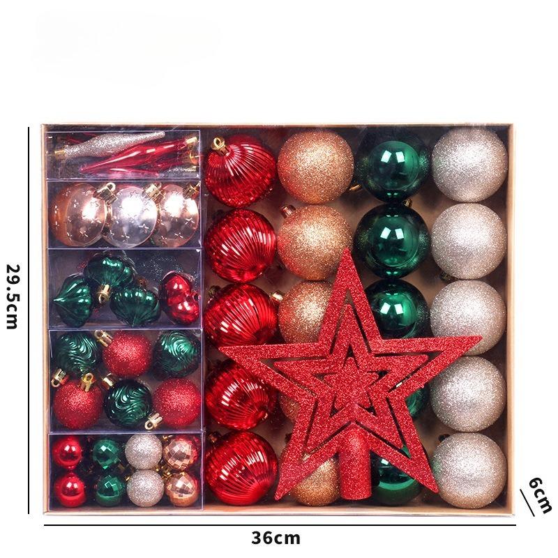 72 Stück Baumspitze Stern Weihnachtskugel Ornamente Sonderform Pailletten Weihnachtsbaum Party Dekoration Weihnachtskugeln Anhänger