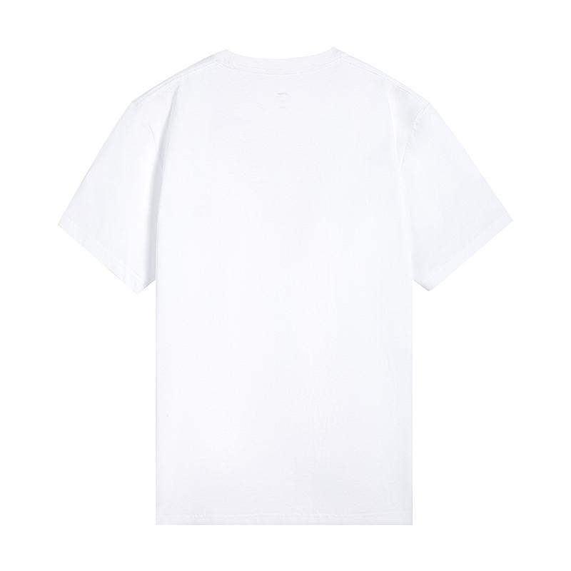 Li-Ning Versatile Fashionable Comfortable Breathable Short Sleeve T-Shirt Unisex tops White AHSW873-1