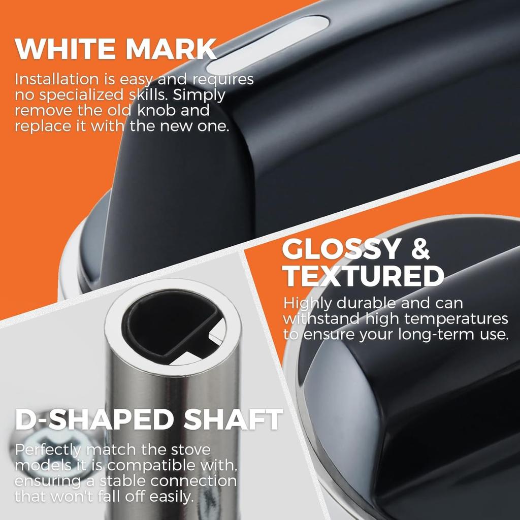 00650847 Cooktop Stove Knobs Compatible with Bosch, Burner Control Dial Knob Range Oven Replacement 00650847 650847 1999734 AH3480601 AP4513132