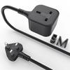 1/2/5m Przedłużacz Standardu Brytyjskiego, Kabel Przedłużający Zasilanie UK Pojedyncze Gniazdo 13A 3250W Wtyczka 3-pinowa do Domowego PC