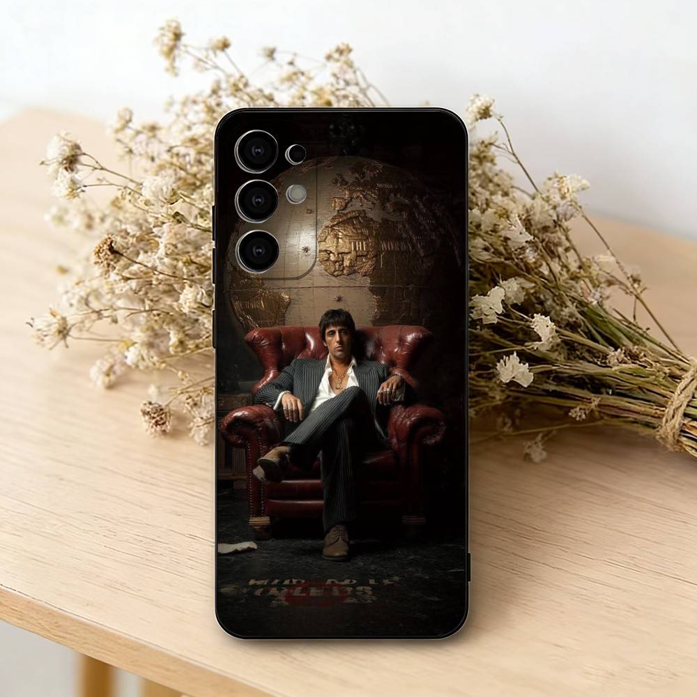 

S-scarfaces T-tony M-montana Phone Case Black Silicone Soft For Samsung S25,S24,S21,S22,S23,S30,Ultra,S20,Plus,Fe,Lite Samsung S24ULTRA