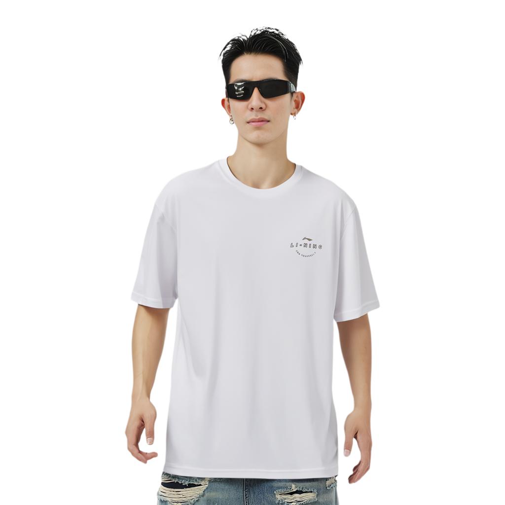 Li-Ning Fitness Series Quick-Dry Short Sleeve T-Shirt Men Tops White ATST093-2