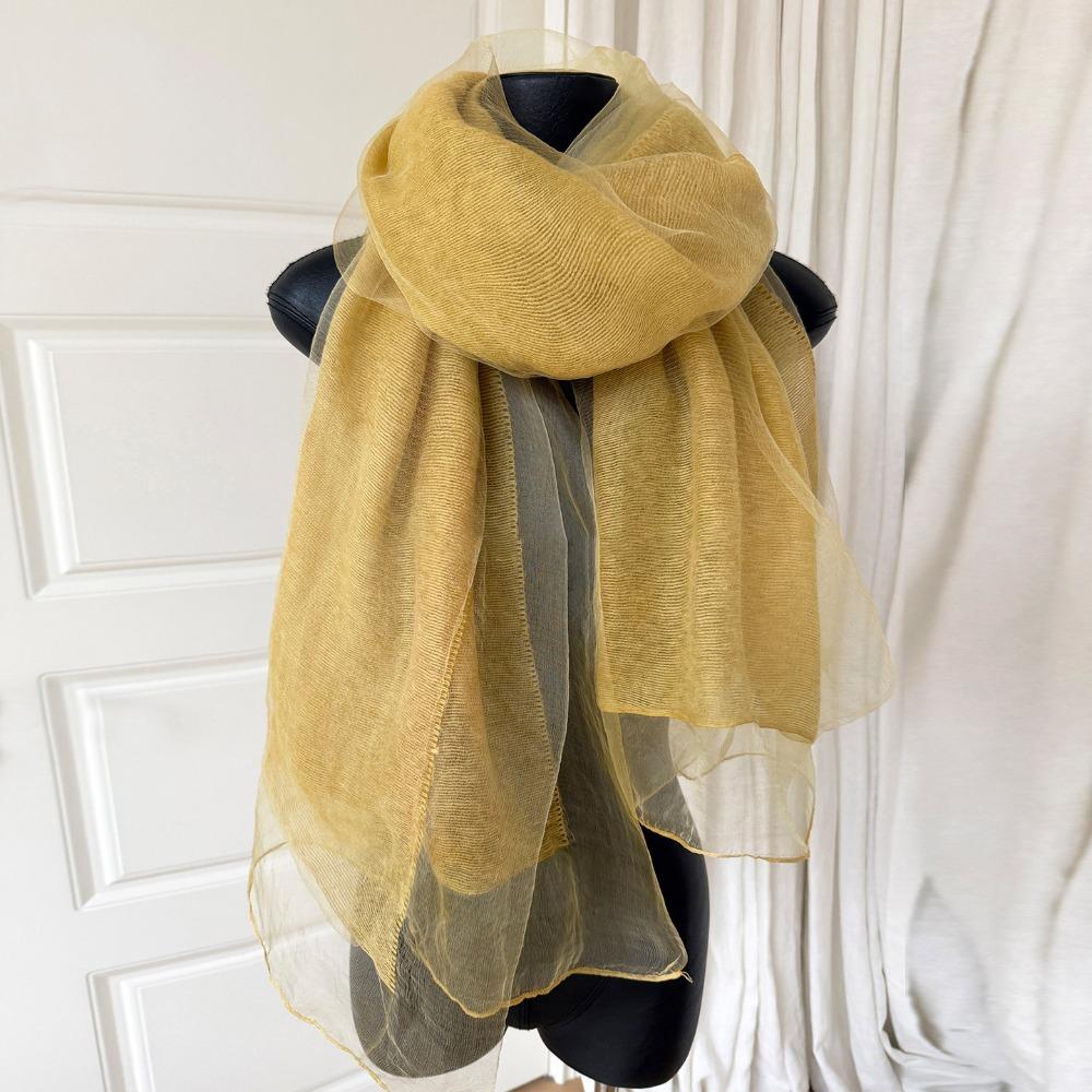 Mulberry Silk Blend Women's Scarf Lightweight Silk Scarf New Fashion Shawl Spring Autumn Outfit