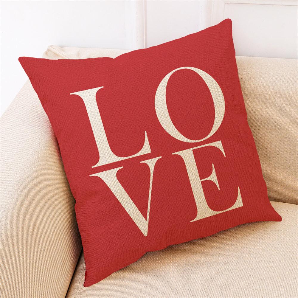 Home Decor Cushion Cover Red Geometric Throw Pillowcase Pillow Covers