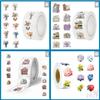 500Pcs/Roll Ins Flowers & Reading Kids Rewards Stickers - DIY Scrapbooks Album Decor Sealing Label Decals