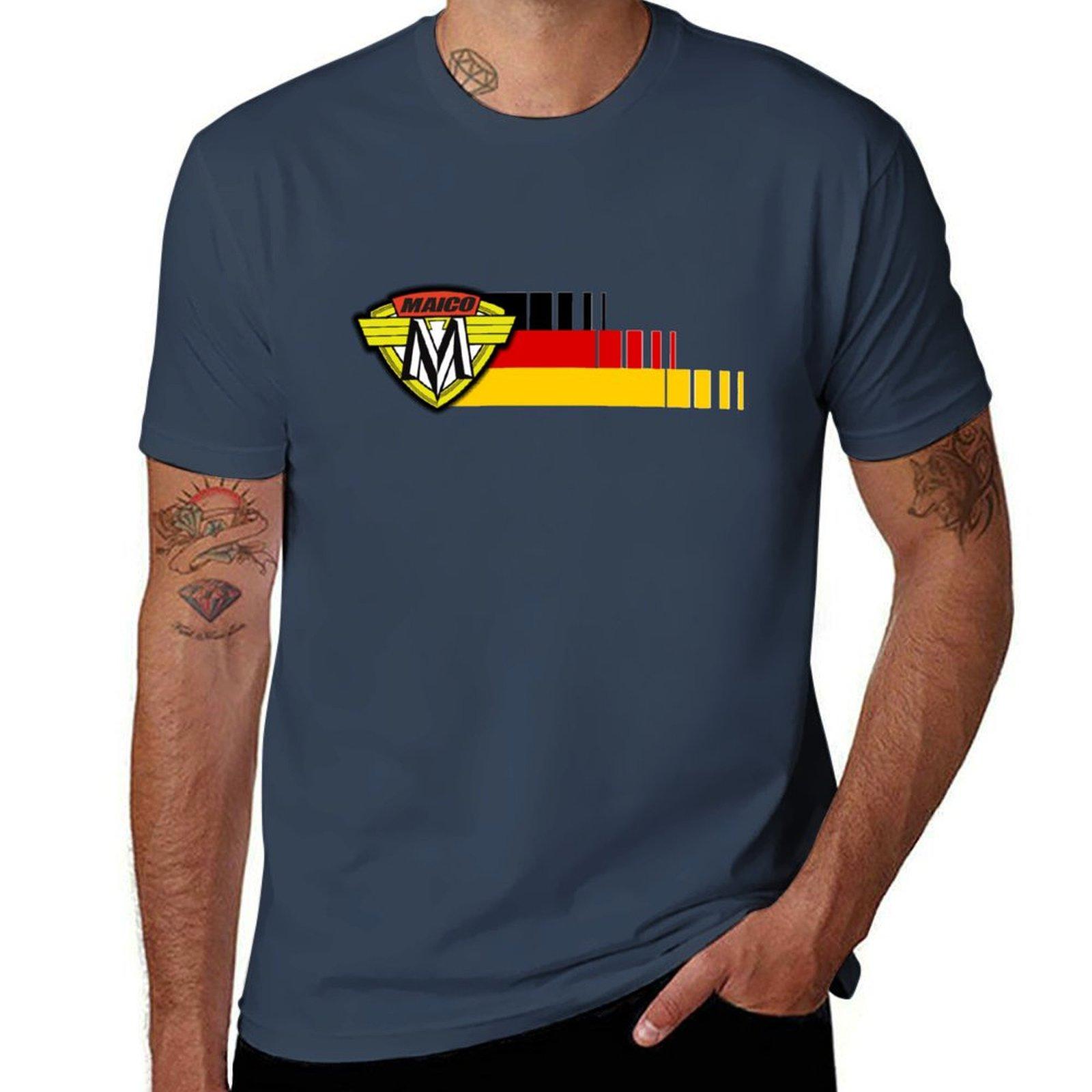Maico Motorcycles Tshirt Casual Pattern Print Tee Shirt S