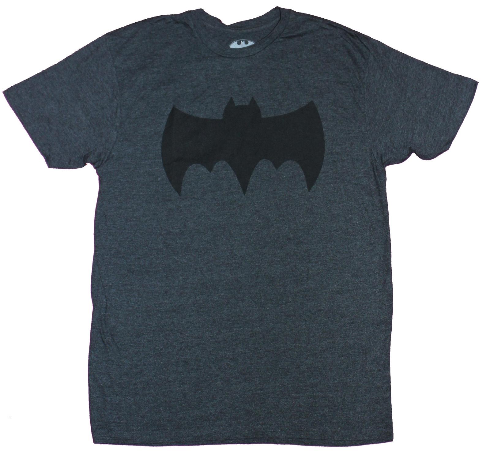 Batman Adult New T-shirt Black Solid Batwing Logo XXXXL