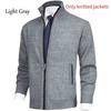 2023wish Men's Fashionable Knitted Cardigan Sweater With Stand Collar Plus Size