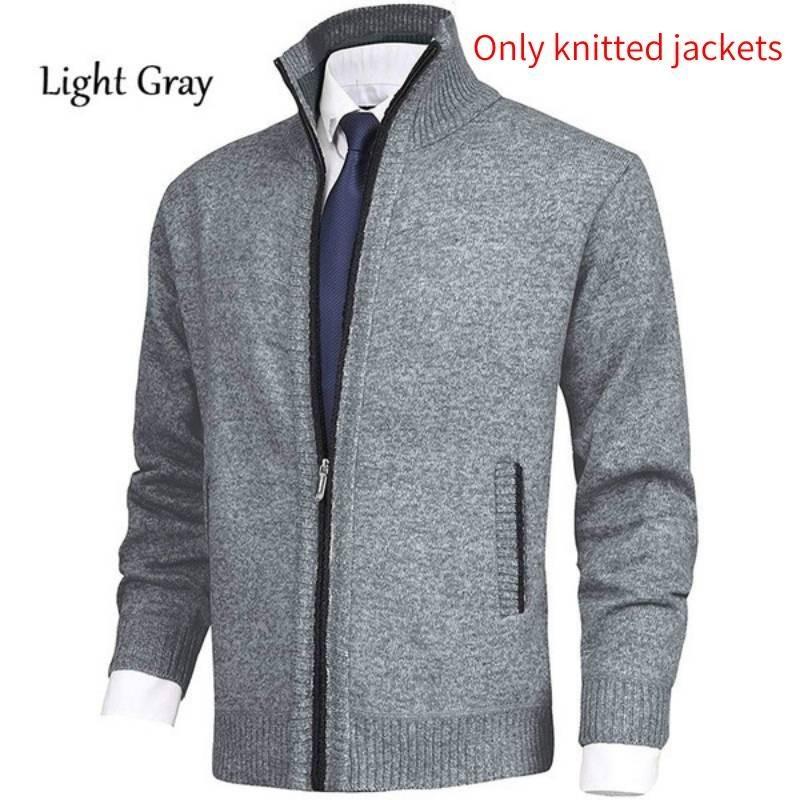 2023wish Men's Fashionable Knitted Cardigan Sweater With Stand Collar Plus Size