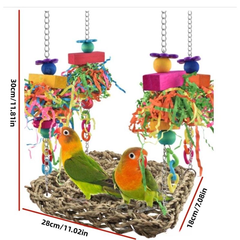 2025 Parrot Toys Climbing Net Hammock Medium and Large Bird Toys Birdcage Accessories Bird Toys