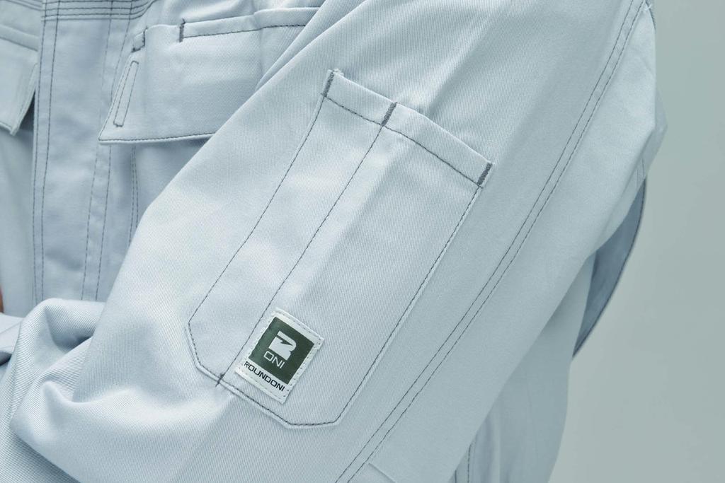 YAMAHA Motor (Yamaha) YAM03 Mechanic Suit, Cotton, Silver, Size L, Long Sleeve with Yamaha Logo, 90792-M043L