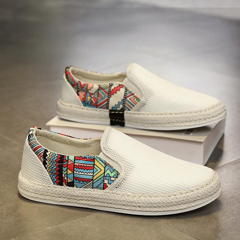 Vyriški plokščiapadžiai drobės batai, Fisherman lininiai loferiai, vasariniai vyriški sportbačiai, naujo stiliaus batai, sportbačiai, vyriški laisvalaikio batai, vyras