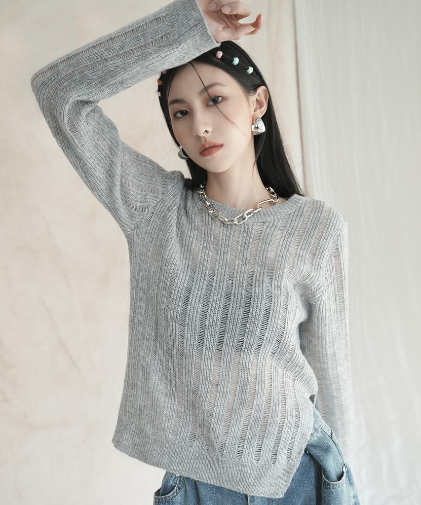 AVANDRESS See-Through Knitwear - 4Col