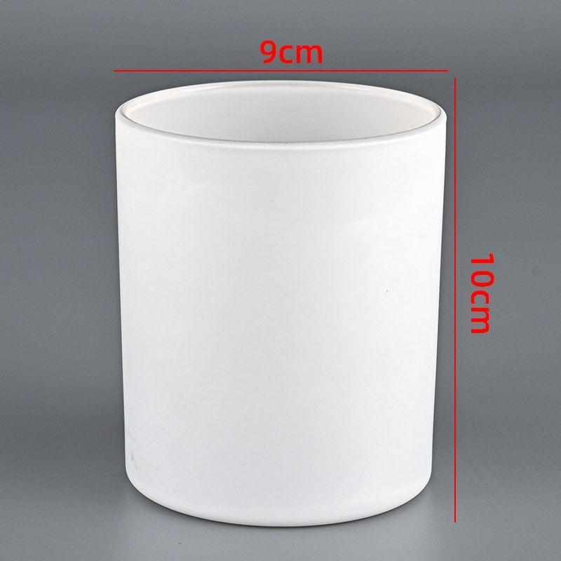 Colored Frosted Glass Candle Jar with Optional Lid - Creative Wide Mouth Design