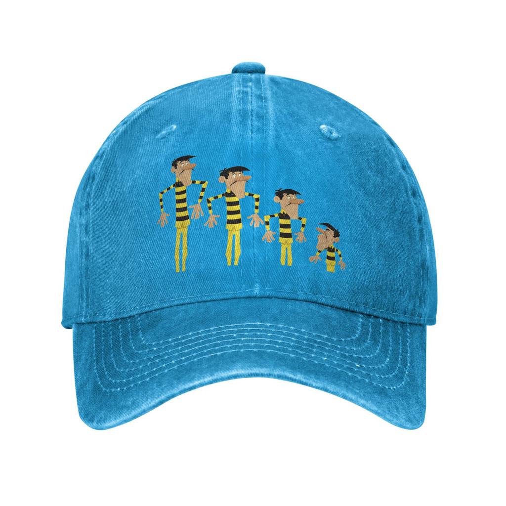 Classic Lucky Luke Daltons Yellow Child Escape Prison Baseball Cap Unisex Style Distressed Cotton Snapback Cap Outdoor Hats Cap
