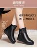 Martin boots women's 2025 new winter versatile flat-soled leather shoes fleece thickened medium tube soft sole comfortable soft sole boots