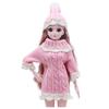 [OLYOLY] 13 (60cm) Doll Clothes Dress Up Set Cute Knit Sweater One Piece Pink Princess Miniature Doll Figure Costume Underwear (04 Sweater + Hat +