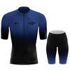 2025 Sykkelsett med høy synlighet for menn - Kortarmet trøye + Polstret shortssett Fukttransporterende sykkel-sportsklær