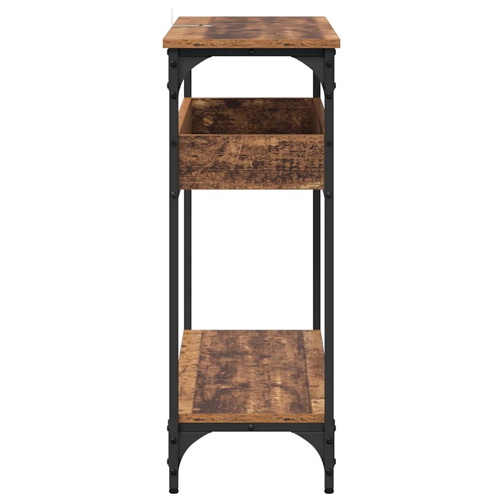 Console Table with Shelf Reclaimed Wood Look 100 x 29 x 75 cm Wood Based Material