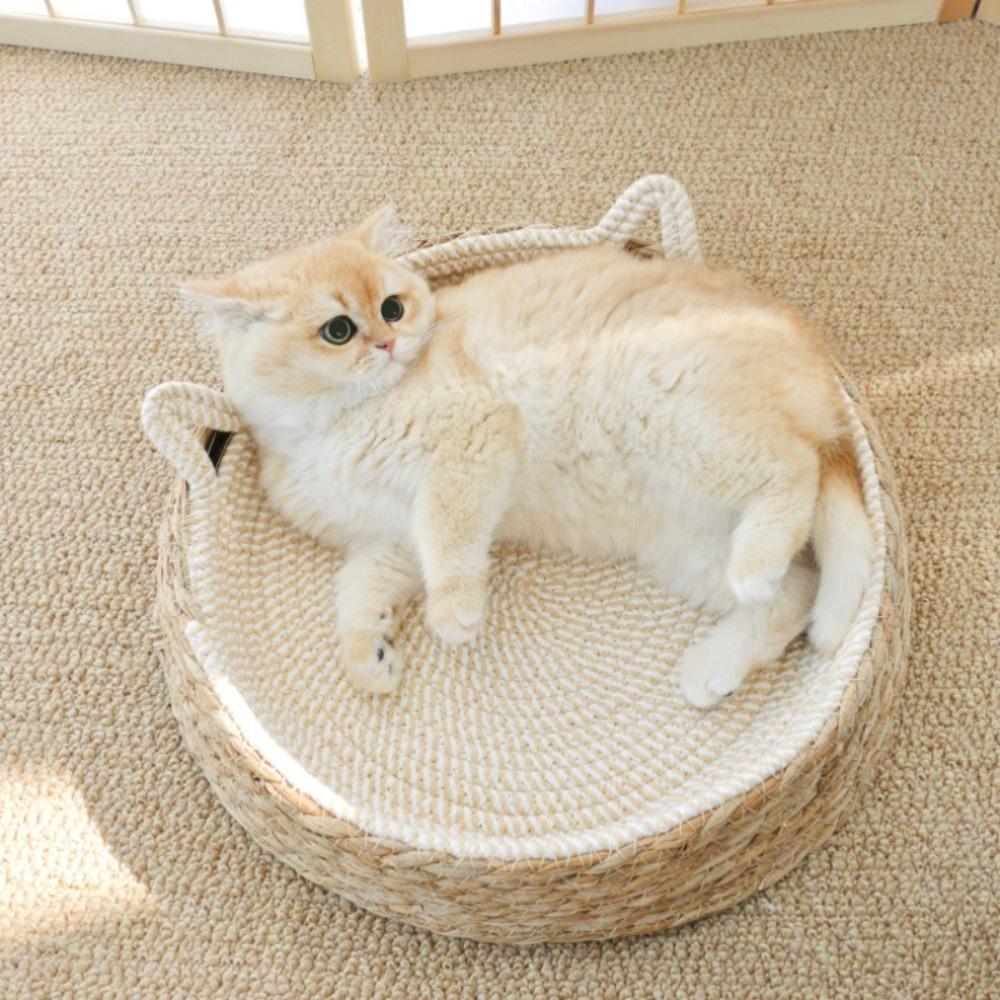 Handmade Vine Woven Cat Nest Large Size Seasonal Warmth Pad  Four Seasons Universal