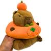 Capybara Plush Toy With Orange 25Cm