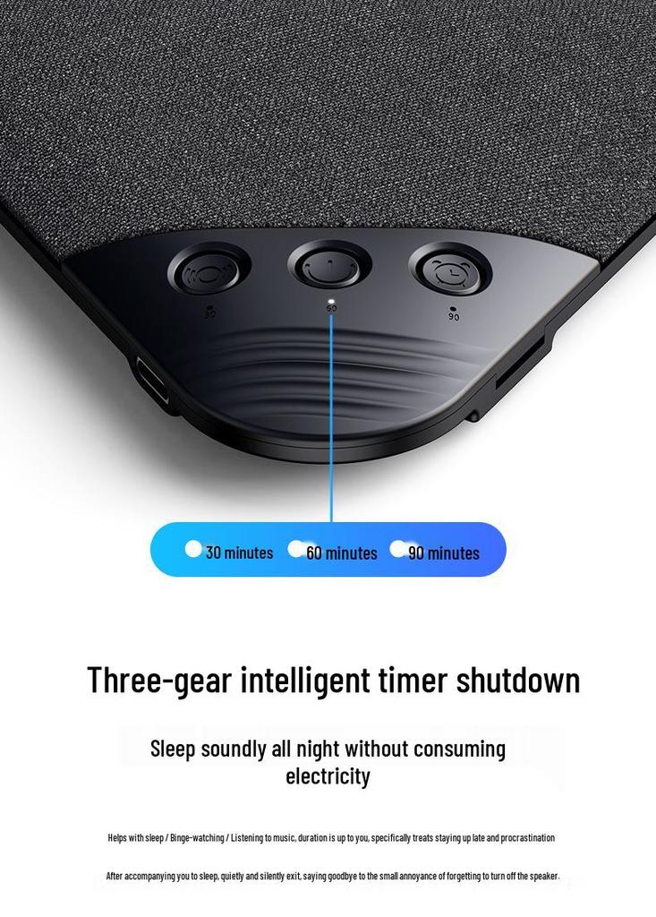 V3pro Ultra-Thin Under-Pillow Bluetooth Speaker for Sleep with White Noise