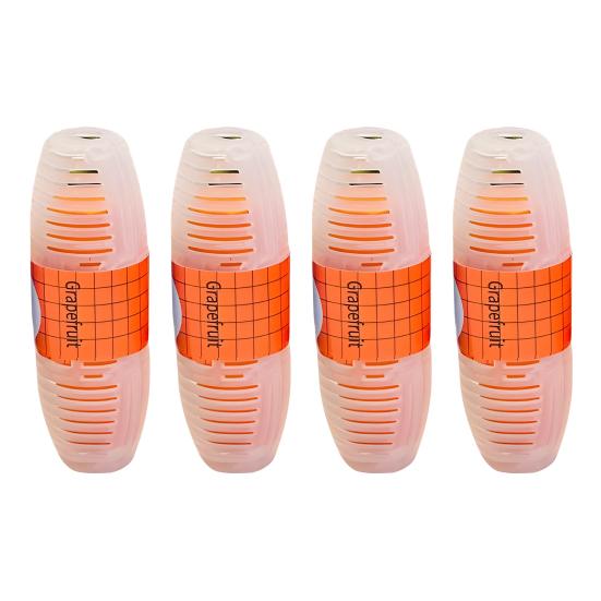 4Pcs Toilet Cleaner Suspension Design Relieve Smell Fragrance Watermelon Lime Truffle Grapefruit Scents Toilet Descaler