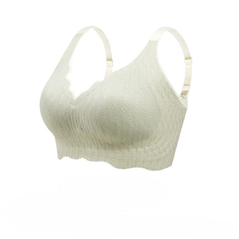 Thin Lace Non-marking Underwear One-piece Anti-sagging Sleep Bra Without Steel Ring
